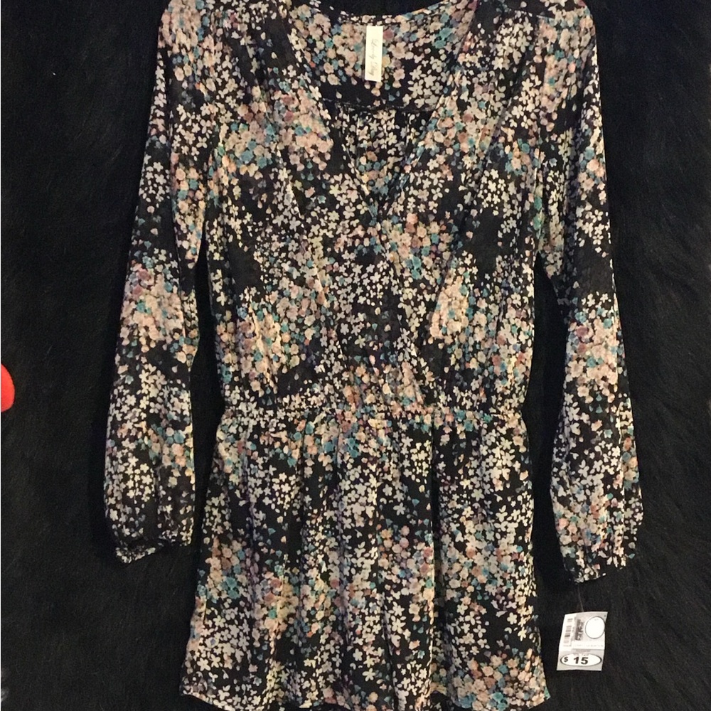 Lovely Day Tan Romper with Bishop Sleeves